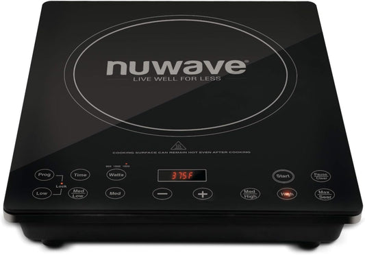 Nuwave Pro Chef Induction Cooktop, NSF-Certified, Commercial-Grade, Portable, Powerful 1800W, Large 8” Heating Coil, 94 Temp Settings 100°F - 575°F in 5°F, Shatter-Proof Ceramic Glass Surface