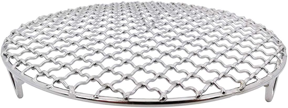 11" Round Cooling Rack Baking 304 Stainless Steel Versatile Steaming Grilling Fit Air Fryer,Cake Pan, Oven