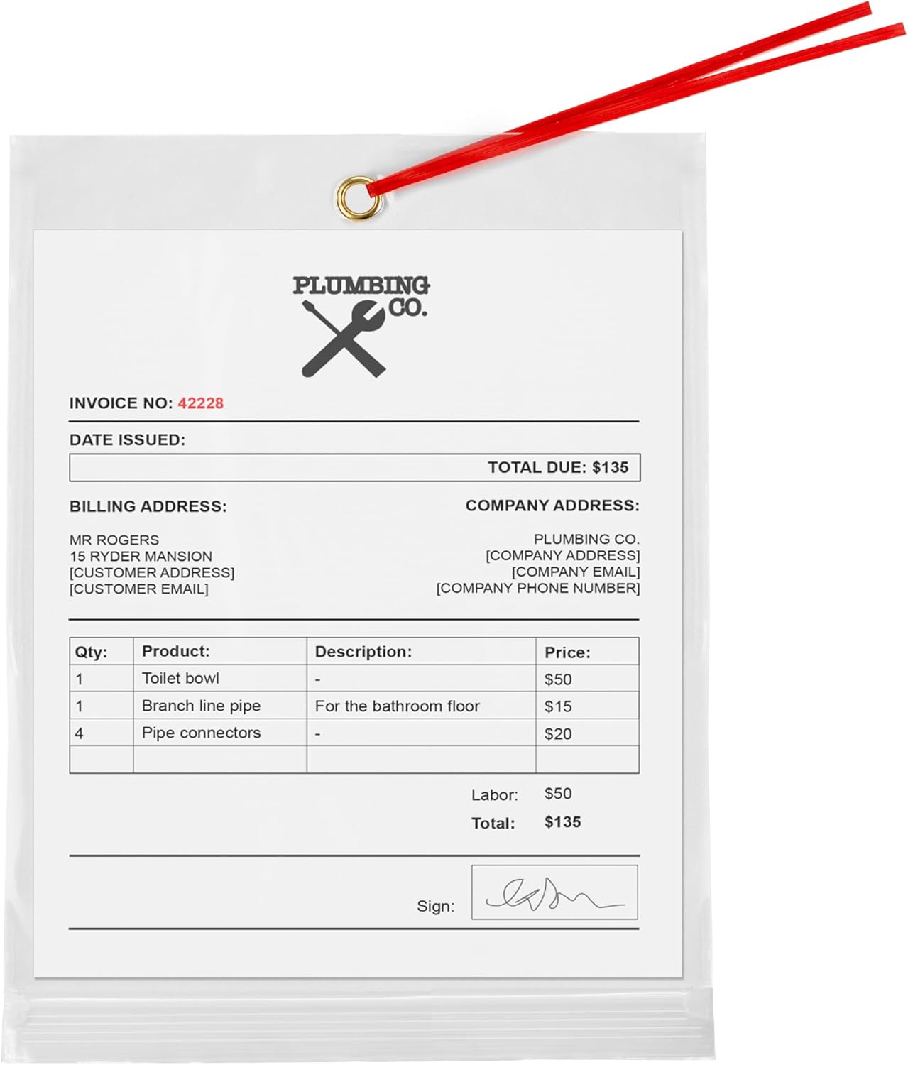 GPI - 10" x 13" Reclosable Zip Bags with Bottom Hang-hole & Pre-inserted 12" Twist-tie. 4 Mil Heavy-duty Resealable Zipper Baggy with Grommet/Metal Eyelet for Hanging (Insert Size 10x11.5) 500 Pack