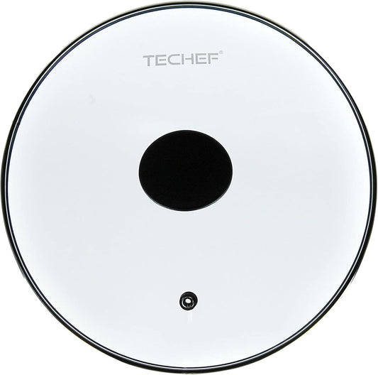 TECHEF 10.2 Inch Tempered Glass Lid – Fits 10” (26 cm) TECHEF Pots, Pans & Skillets – Steam Vent, Stainless Steel Rim – Oven Safe to 400°F – Made in Korea