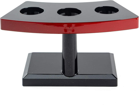 Japanese Style Temaki Sushi Roll Holder With Three Compartments Holes, Kitchen Dining Decor Display Stand, Restaurant Supply Serveware (7" x 3.25" x 3.5")