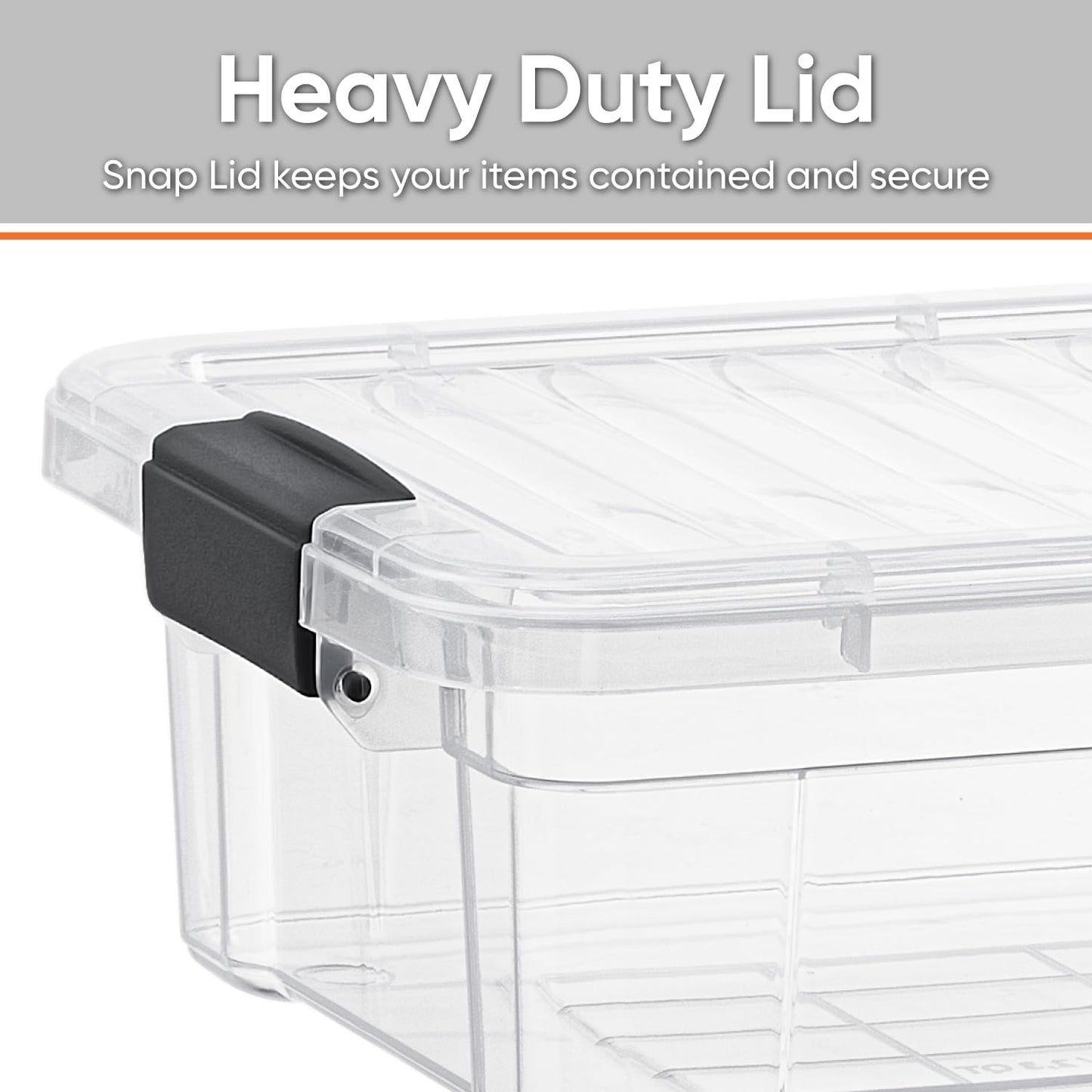 Superio Clear Storage Boxes with Lids, 4.5 Quart Plastic Container Bins for Organizing, Stackable Crates, BPA Free, Non Toxic, Odor Free, Organizers for Home, Office, School, and Dorm
