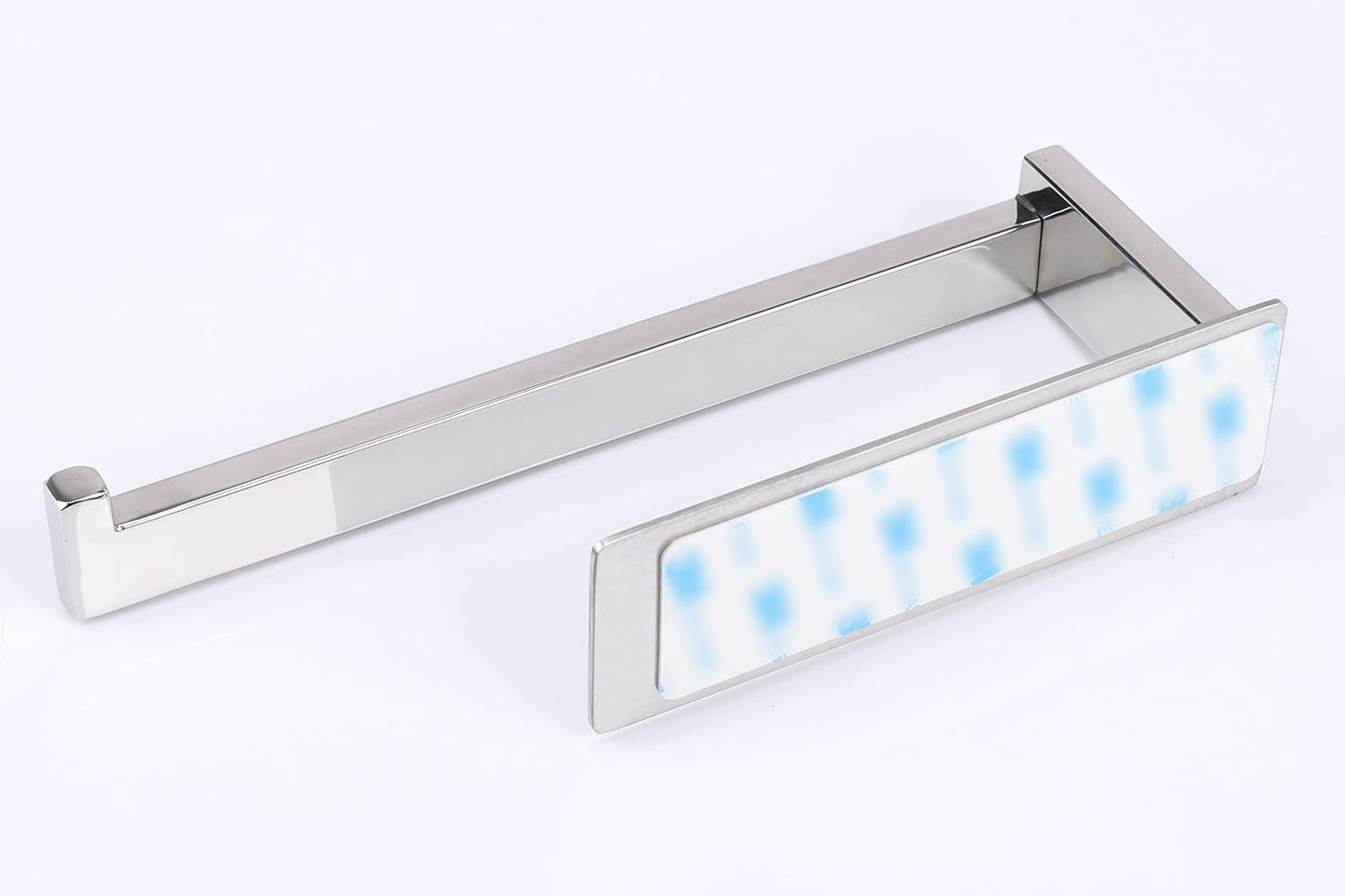 Hand Towel Holder, Strong Self Adhesive Hand Towel Ring, Thicken SUS304 Stainless Steel Hand Towel Bar/Rack, No Drilling Modern Hand Towel Hanger (Polish Chrome, 9 in)