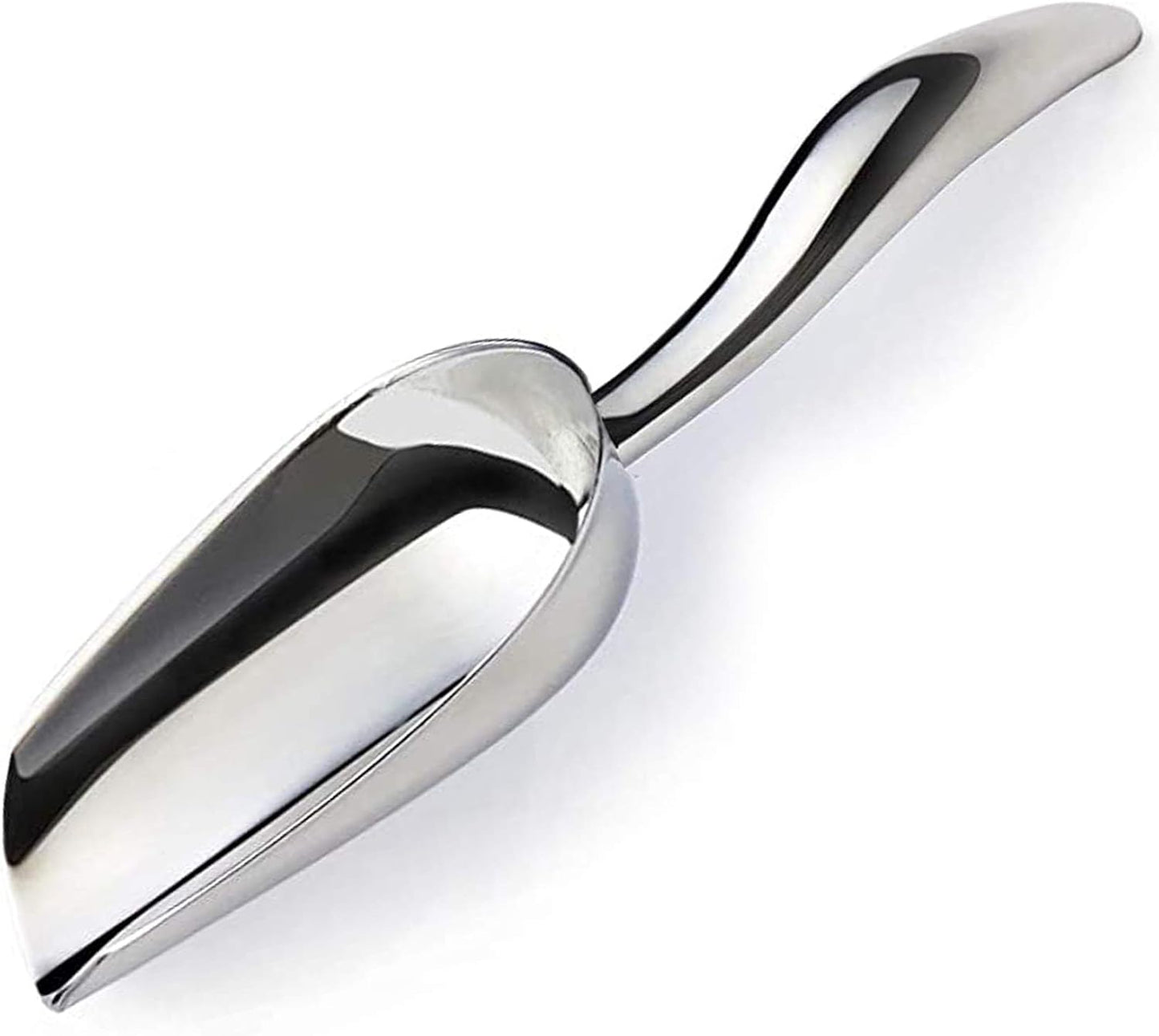 JBscoop Metal Ice Scoop Stainless Steel, Popcorn Scoop, 9.4 Inch Dog Food Scoop Popcorn for Party Wedding, Heavy Duty Dishwasher Safe