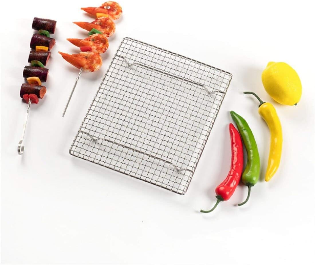 304 Stainless Steel Cooling Rack Versatile Baking Rack Heat Resistant Rust Proof Sturdy Grate 8.7"*6.1"