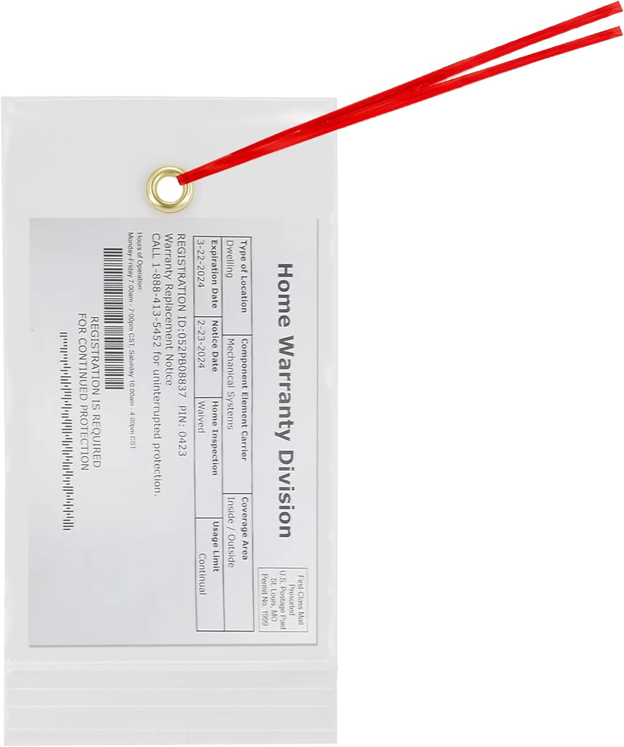 GPI - 3.5" x 6" Reclosable Zip Bags with Bottom Hang-hole & Pre-inserted 12" Twist-tie. 4 Mil Heavy-duty Resealable Zipper Baggy with Grommet/Metal Eyelet for Hanging (Insert Size 3x4.5) 1000 Pack