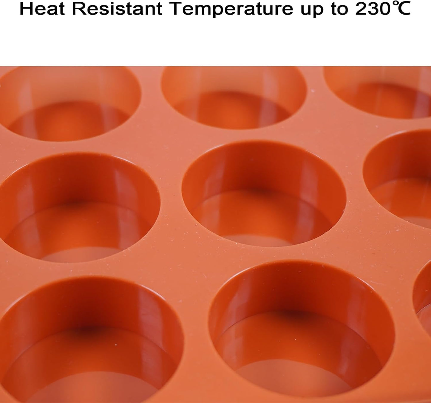 Muffin Pan, 12 Cup Silicone Cake Moulds for Baking, Silicone Muffin Cases, Non Stick Muffin Tin, Cookies Jelly Mould - BPA Free and Dishwasher Safe