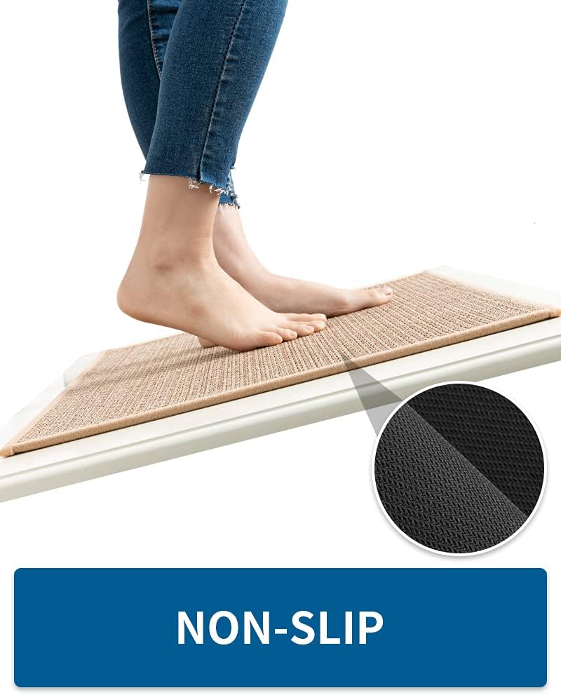 Kitchen Rugs and Mats Non Skid Washable, Absorbent Runner Rugs for Kitchen, Front of Sink, Kitchen Mats for Floor (Beige, 20"x32")