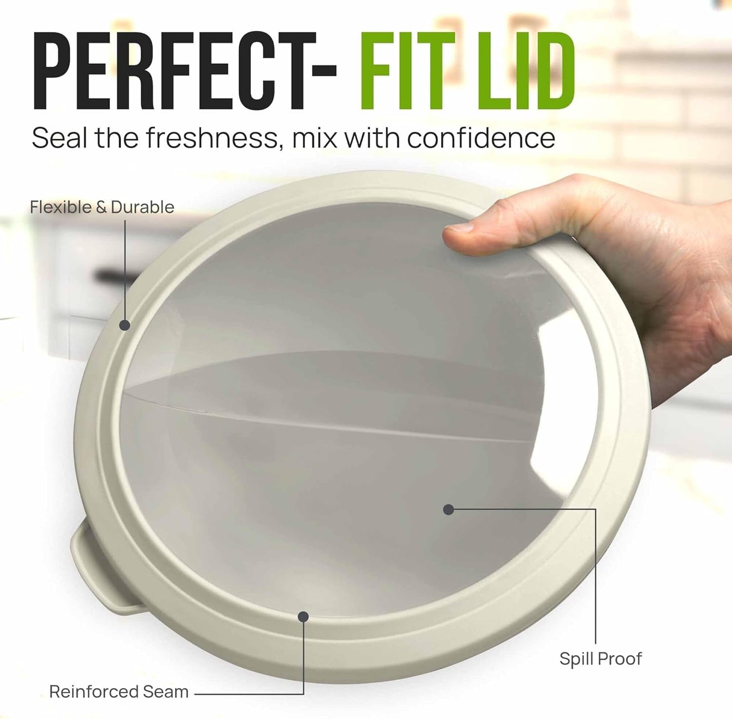 Zulay Kitchen 12 Piece Plastic Mixing Bowls with Leak-Proof Lids Set - Microwave and Freezer Safe Kitchen Mixing Bowls for Preparing, Serving and Storing - Large Nesting Bowls (Midnight Ombre)