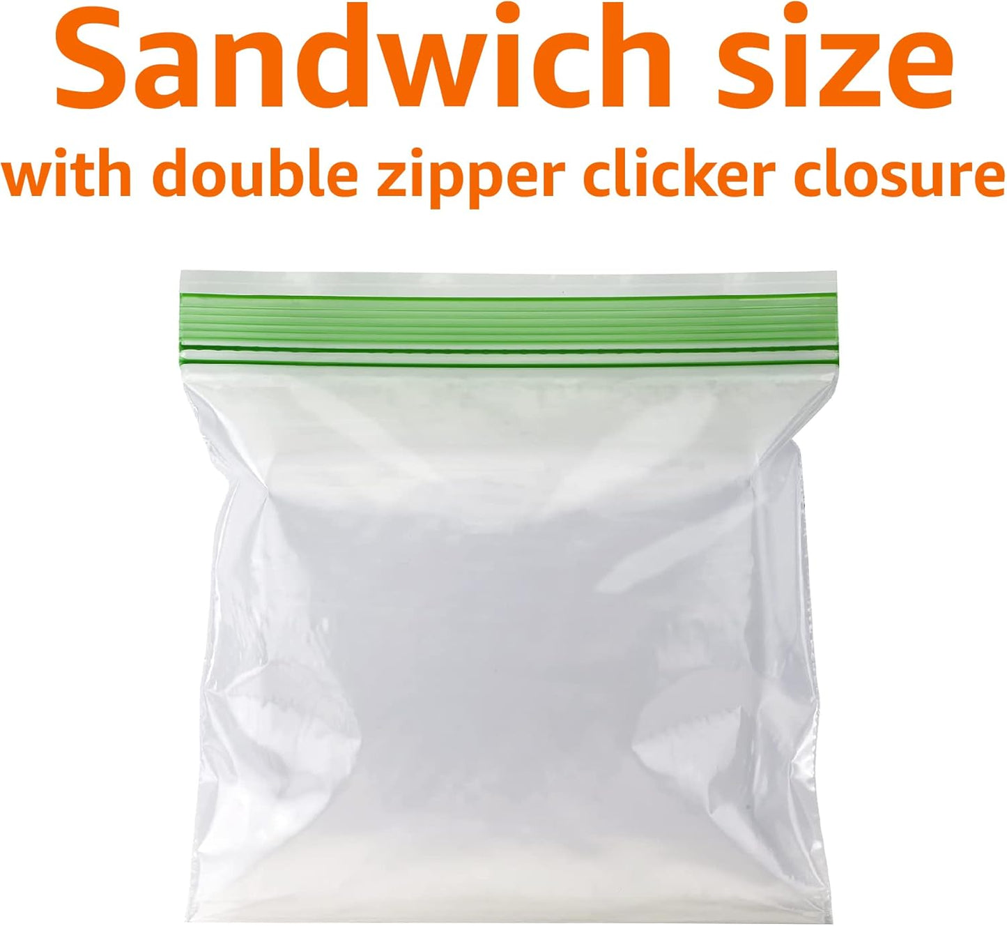 Amazon Basics Sandwich Storage Bags, 300 Count (Previously Solimo) (Pack of 2)