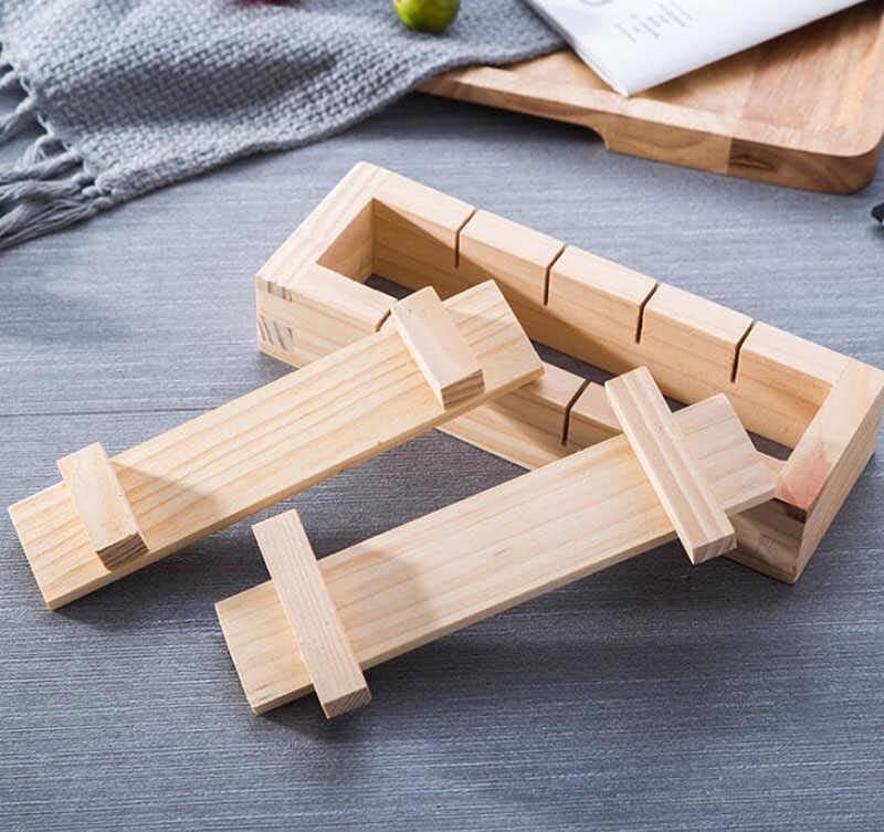 JapanBargain 3130, Wooden Oshizushi Press Maker Rectangular Sushi Press Mold Oshizushihako, 8.5 inch x 2.75 inch, 2 Pack