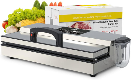 Vesta Precision Vac'n Seal Pro II Vacuum Sealer - Smart Seal Design, Full Speed Operation, Effortless Heavy Workload, Patented Cutter Box Bags, Designed and Serviced in USA