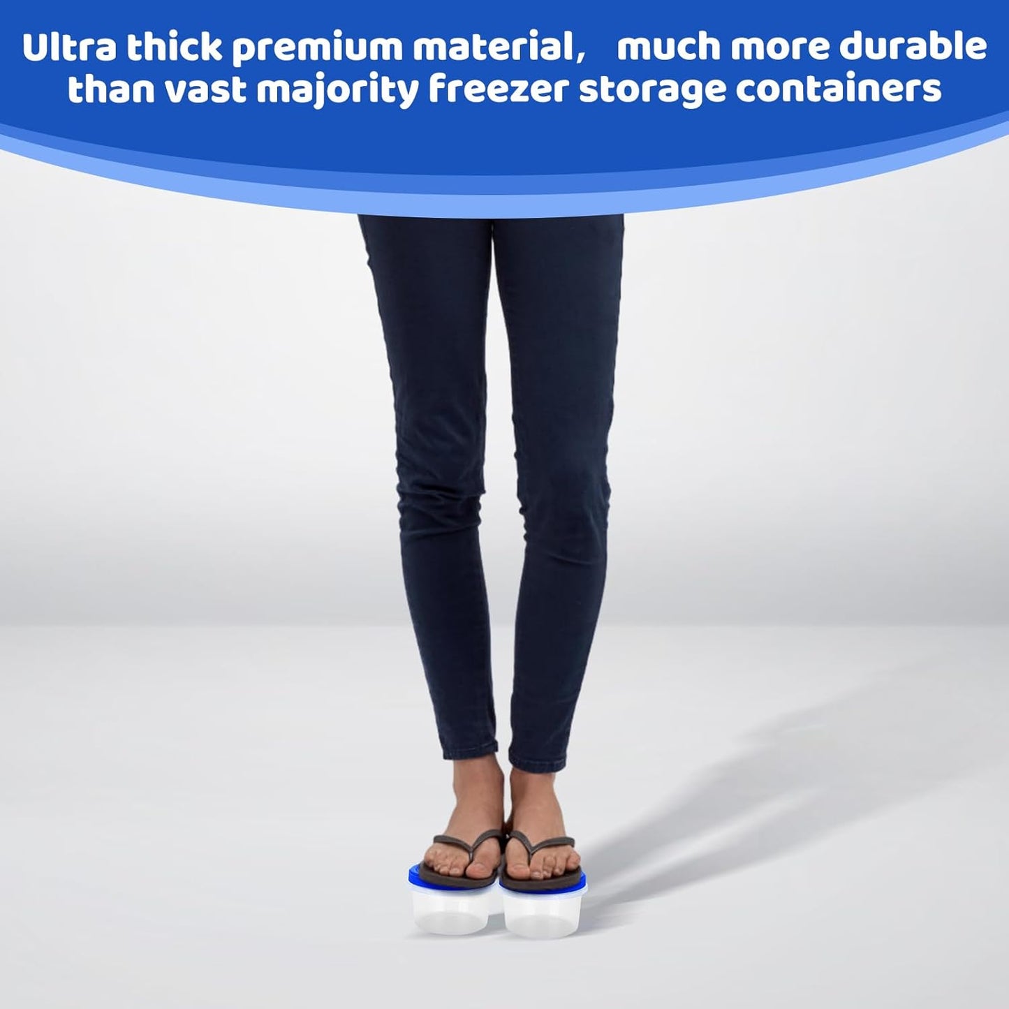 Freezer Storage Containers, [10 Pack-16 oz] Ultra Thick Freezer Containers with Leakproof Twist Top Lids, Heavy Duty BPA Free Stackable Food Containers for Lunch/Salad/Leftover/Soup/Oats/Ice Cream