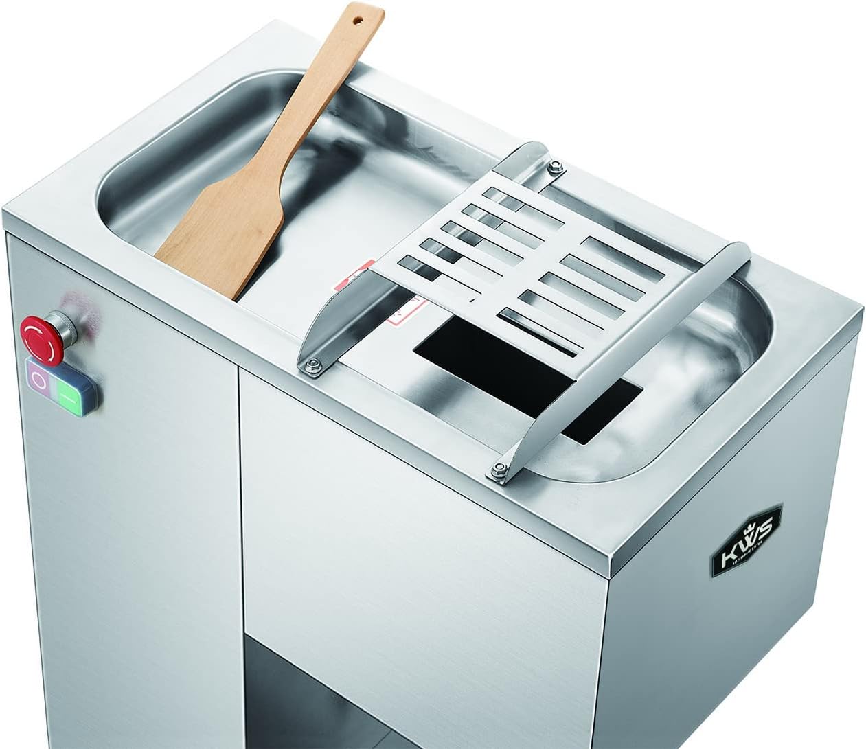 KWS SP-68 Commercial 1950W Meat Slicer 794 lbs/hr Floor Model Stainless Steel Fresh Meat Slicer Electric Meat Cutting Machine for Restaurant/Deli/Butcher Shop (7mm)