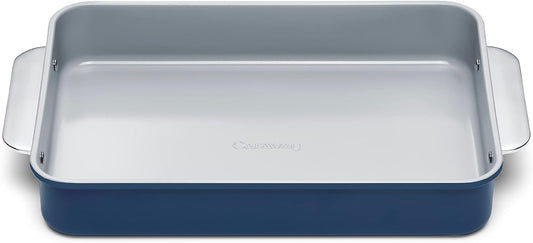 Caraway Non-Stick Ceramic 9”x13” Rectangle Pan - Naturally Slick Ceramic Coating - Non-Toxic, PTFE & PFOA Free - Perfect for Brownies, Lasagnas, and More - Navy