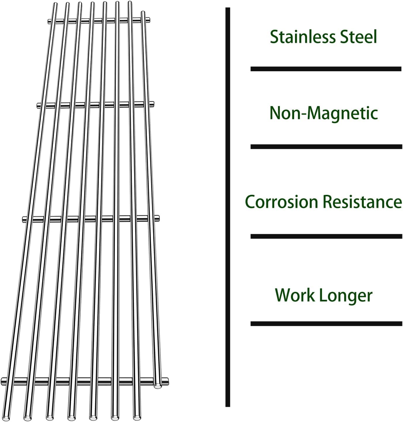Grill Grates BBQ Parts for 54921 Viking Grill VGBQ 30 in T Series,VGBQ 41 in T Series,VGBQ 53 in T Series, VGBQ300T,VGBQ0302T,VGBQ3002RT,VGBQ4103RT,Stainless Steel Grid Accessories Replacement