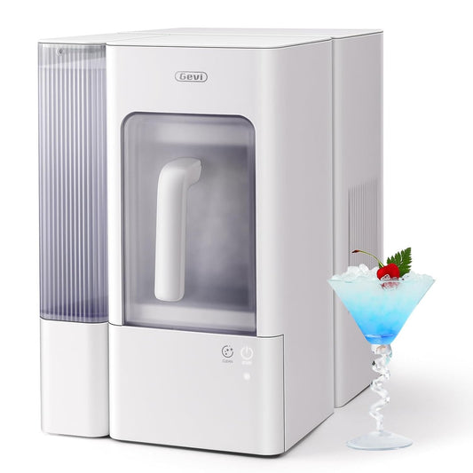 Gevi Adella Gemi Nugget Ice Maker Countertop with 1 Gallon Side Tank,Chewable Ice Machine with Portable Ice Basket, 40 lbs in 24 Hours, Pellet Ice Machine with Self-Cleaning for Home Party