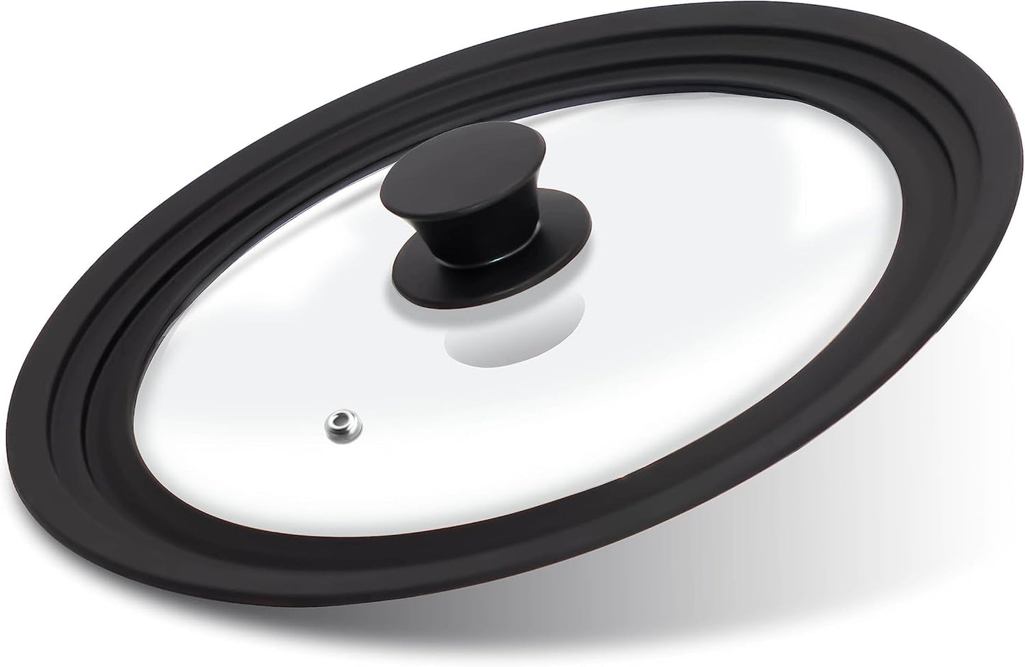 Tempered Glass Lid - Universal Lid with Heat Resistant Silicone Rim for Pots, Pans and Skillets - Pan Cover Replacement Lid Fits 8", 8.5" and 9.5" Diameter Cookware