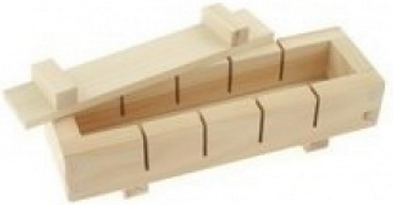 JapanBargain 3130, Wooden Oshizushi Press Maker Rectangular Sushi Press Mold Oshizushihako, 8.5 inch x 2.75 inch, 6 Pack