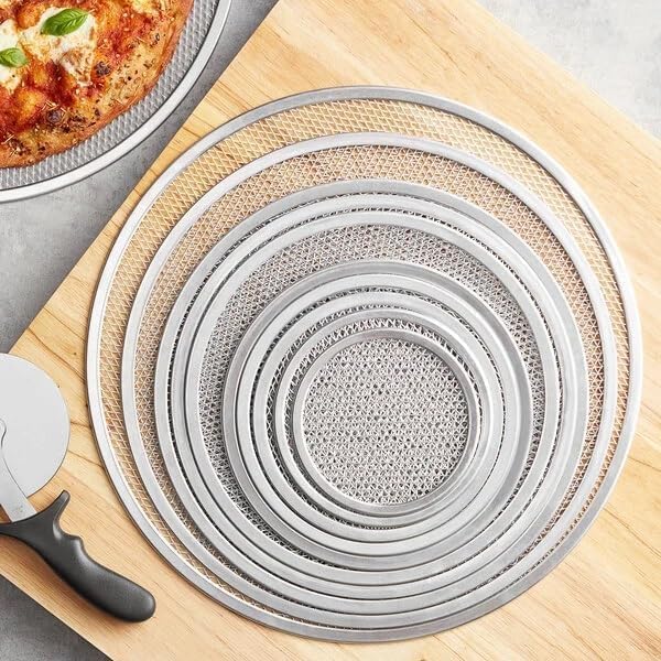 9-inch Aluminum Pizza Screen | Commercial Grade Pizza/Baking Screen for Oven | Pizza Baking Tray for Home And Restaurant | Round, Aluminum, 9-inch [1PK]