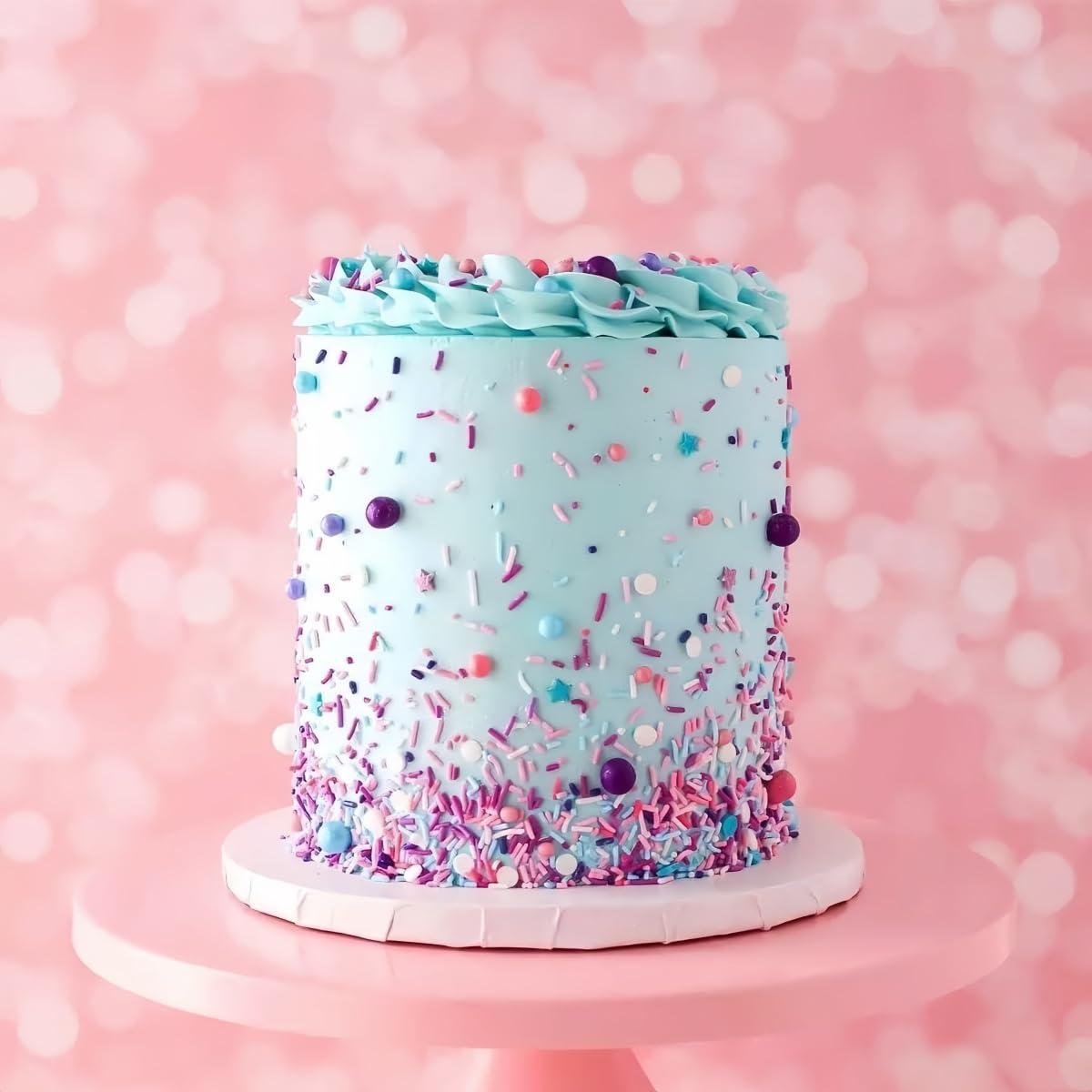 Rainbow Sprinkles Candy Mix Size Edible Pearls Cake Decorations Cupcake Toppers Cookie Decorating Perfect for Wedding Party Valentine Halloween Christmas Supplies 4.58OZ