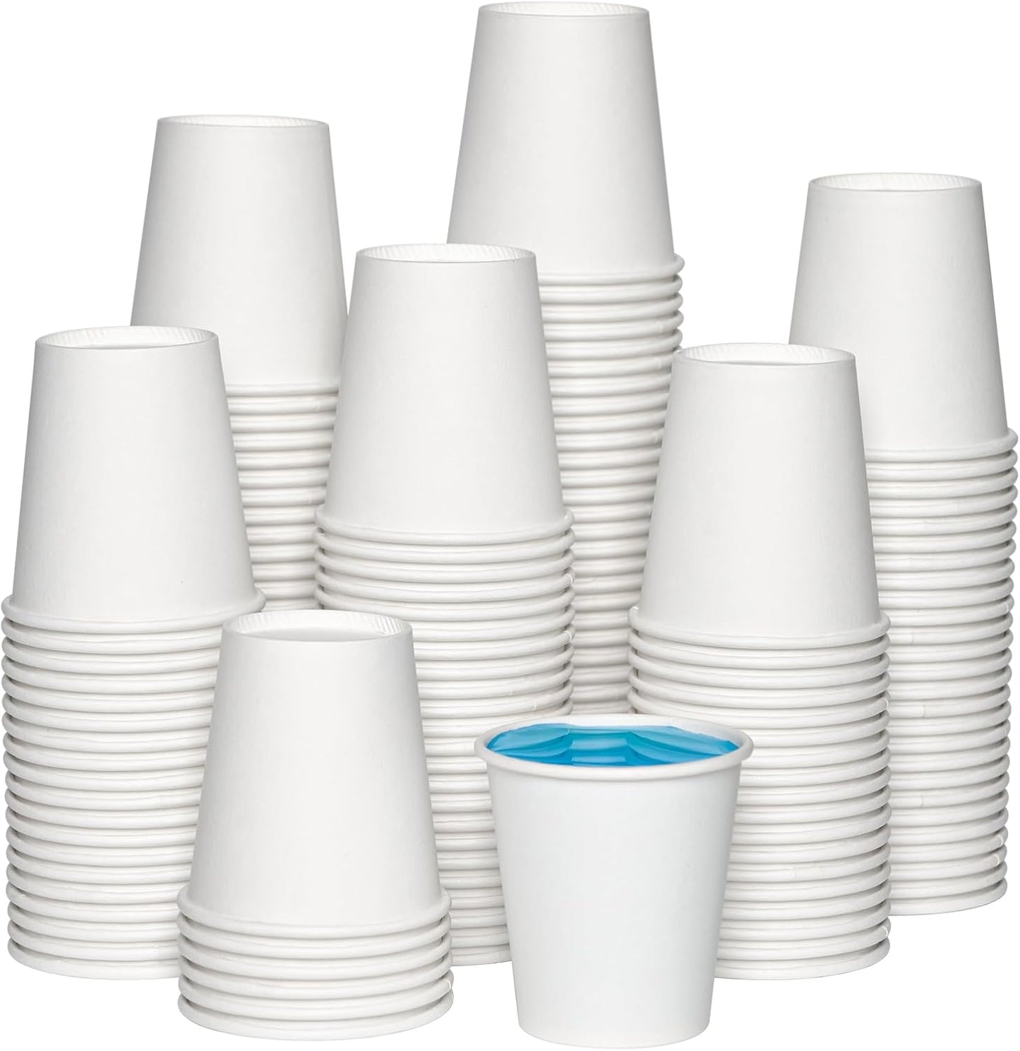 JOLLY CHEF 3oz Paper Cups 300 Packs for Bathroom, Disposable Small Mouthwash Cups, Ideal for Bathroom, Home, Party