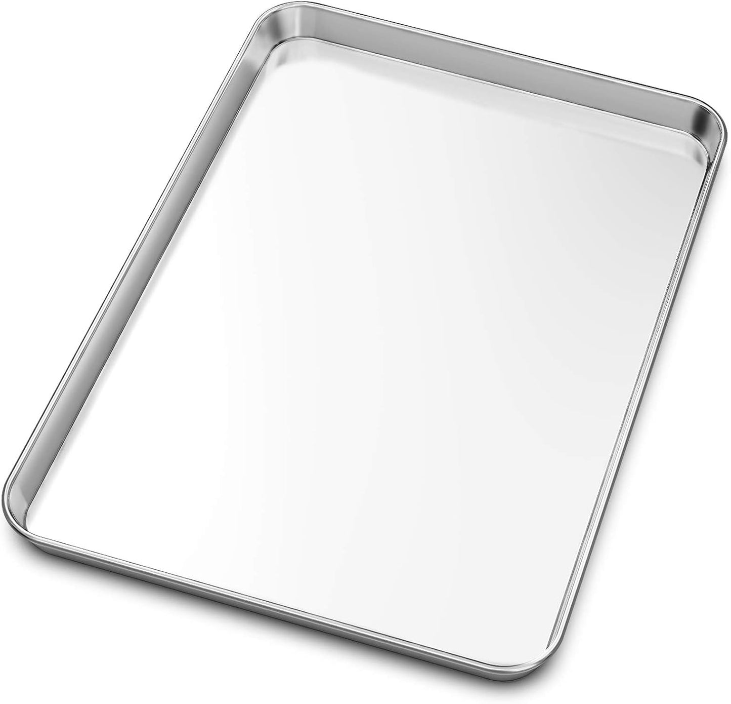 Baking Sheet, Yododo Stainless Steel Baking Pans Tray Cookie Sheet Toaster Oven Tray Pan Cookie Pan, Non Toxic & Healthy, Superior Mirror Finish & Rust Free, Easy Clean & Dishwasher Safe - 19.6 inch