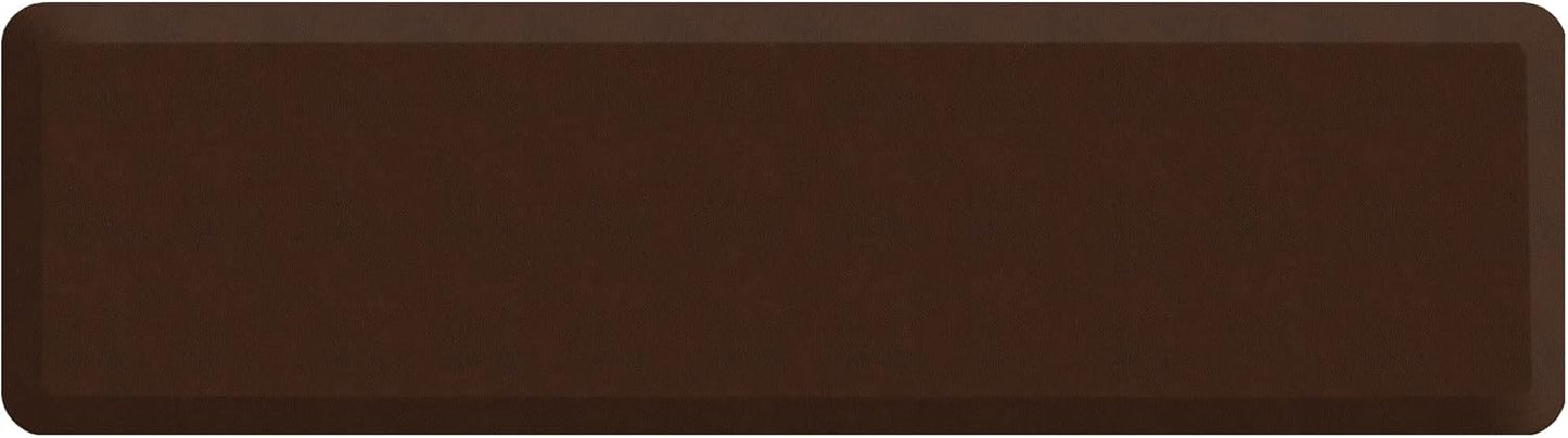 GelPro Anti Fatigue Nonslip Mat: Hard Floor Utility Mats for Garage, Patio and Kitchen - 20" x 72" x .5" - Leather Grain Truffle