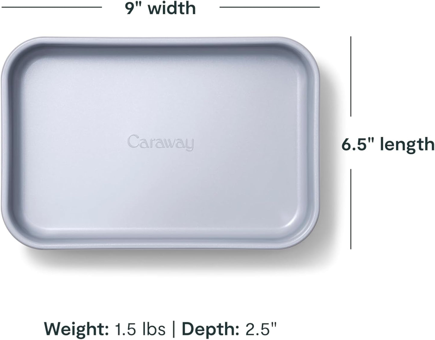 Caraway Nonstick 9” x 6.5” Small Rectangle Baking Pan – Non-Toxic, PTFE & PFOA Free – Aluminized Steel Core – Deep Ceramic Baking Pan for Casseroles, Lasagna & More - Sage