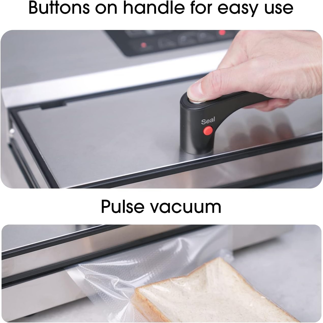 Vesta Precision Vac'n Seal Pro I Vacuum Sealer - Smart Seal Design, Full Speed Operation, Effortless Heavy Workload, Patented Cutter Box Bags, Designed and Serviced in USA