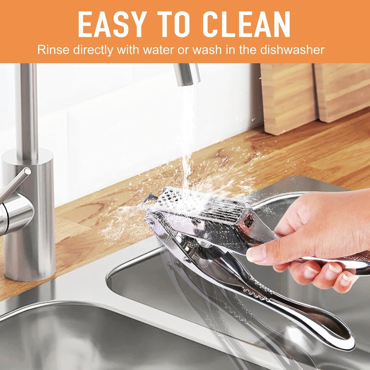 Garlic press and slicer 2 in 1,Effortlessly Crush, Slice, and Mince Garlic,with this Versatile Kitchen Tool - Perfect for Home Cooks and Professional Chefs Alike. (Pearl White)