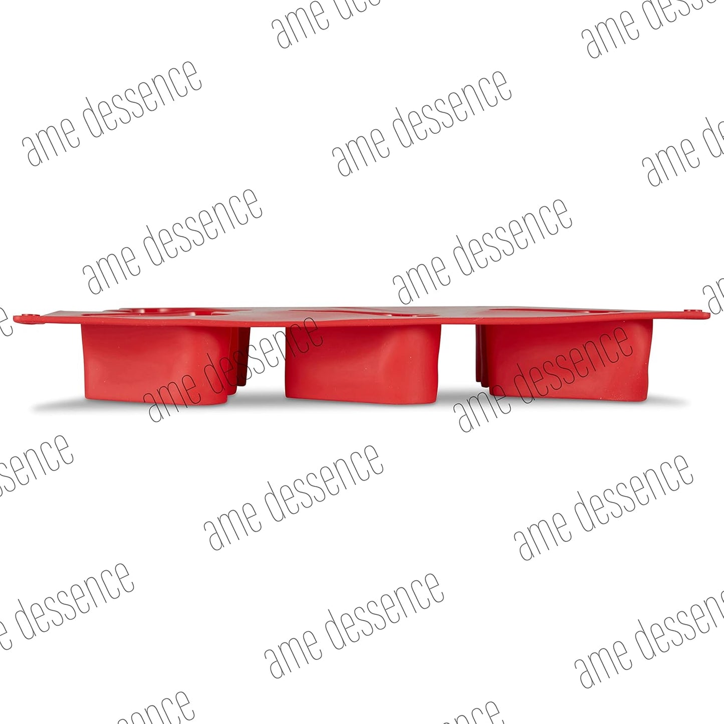 AME D'ESSENCE Heart Shaped Silicone Baking Mold - Non-Stick, Flexible, 6-Cup Capacity (4.4 oz), Reusable and Food-Grade - Perfect for Cakes, Muffins, Mousse, and More!