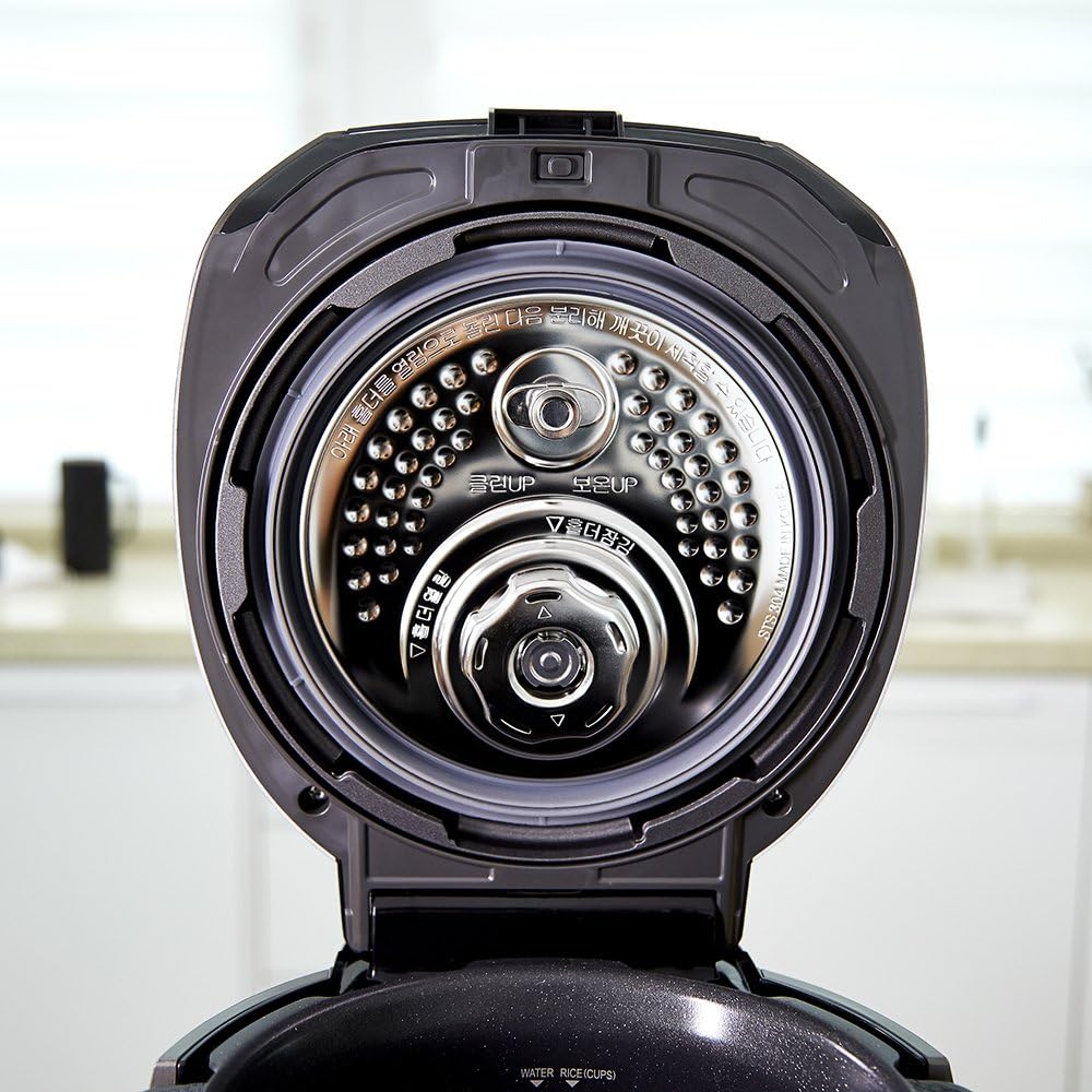 CUCKOO CRP-DHSR0609FD 6-Cup (Uncooked) / 12-Cup (Cooked) Induction Heating Pressure Rice Cooker with Nonstick Inner Pot, 21 Menu Modes, Fuzzy Logic Tech, 3 Voice Guide, Auto Clean (Dark Grey)