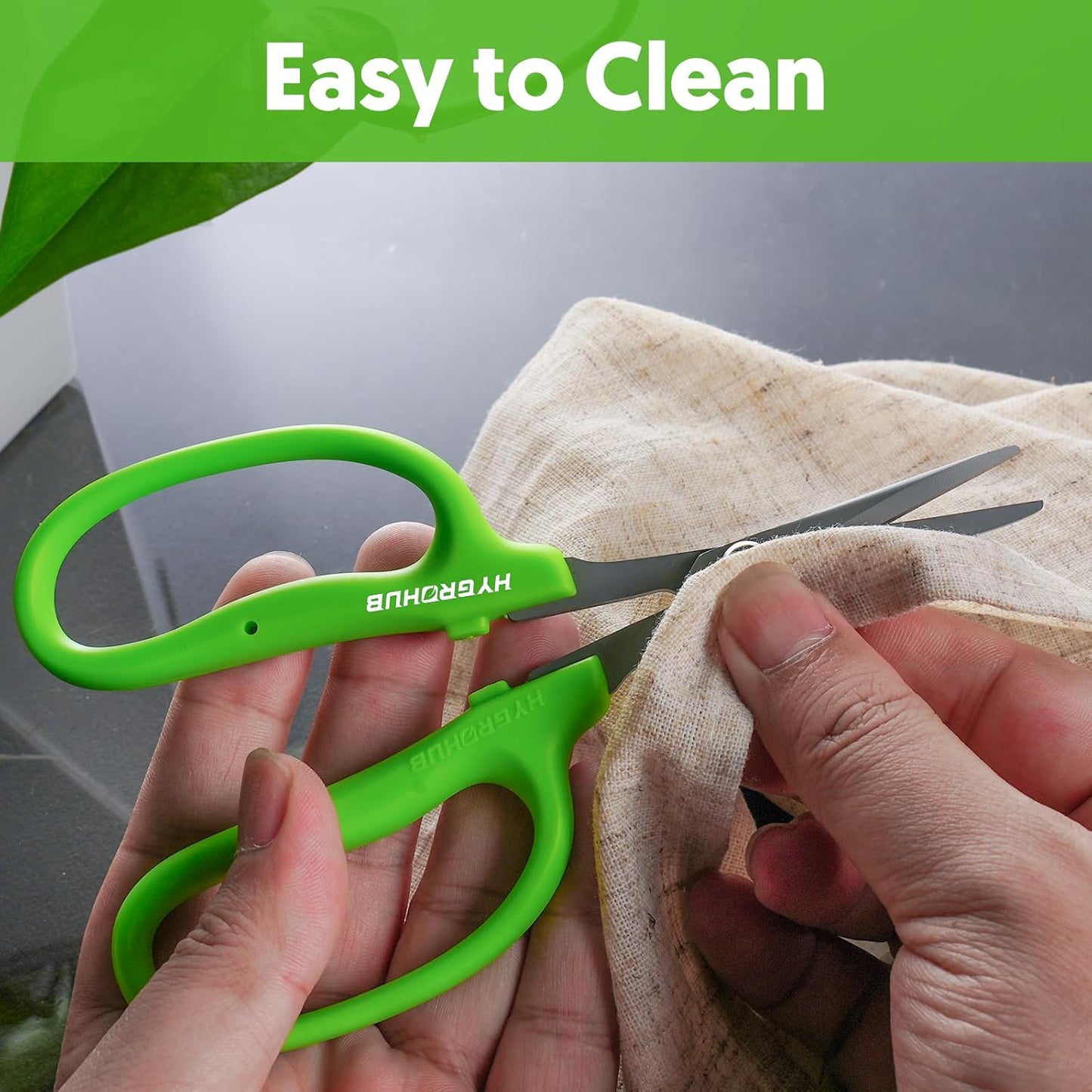 Garden Scissors, 2PCS 6in Pruning Shears Snips Non-stick Coated Sharp Steel Blades - Gardening Tools Garden Shears for Plants Herb Flowers in Grow Tent and Hydroponics