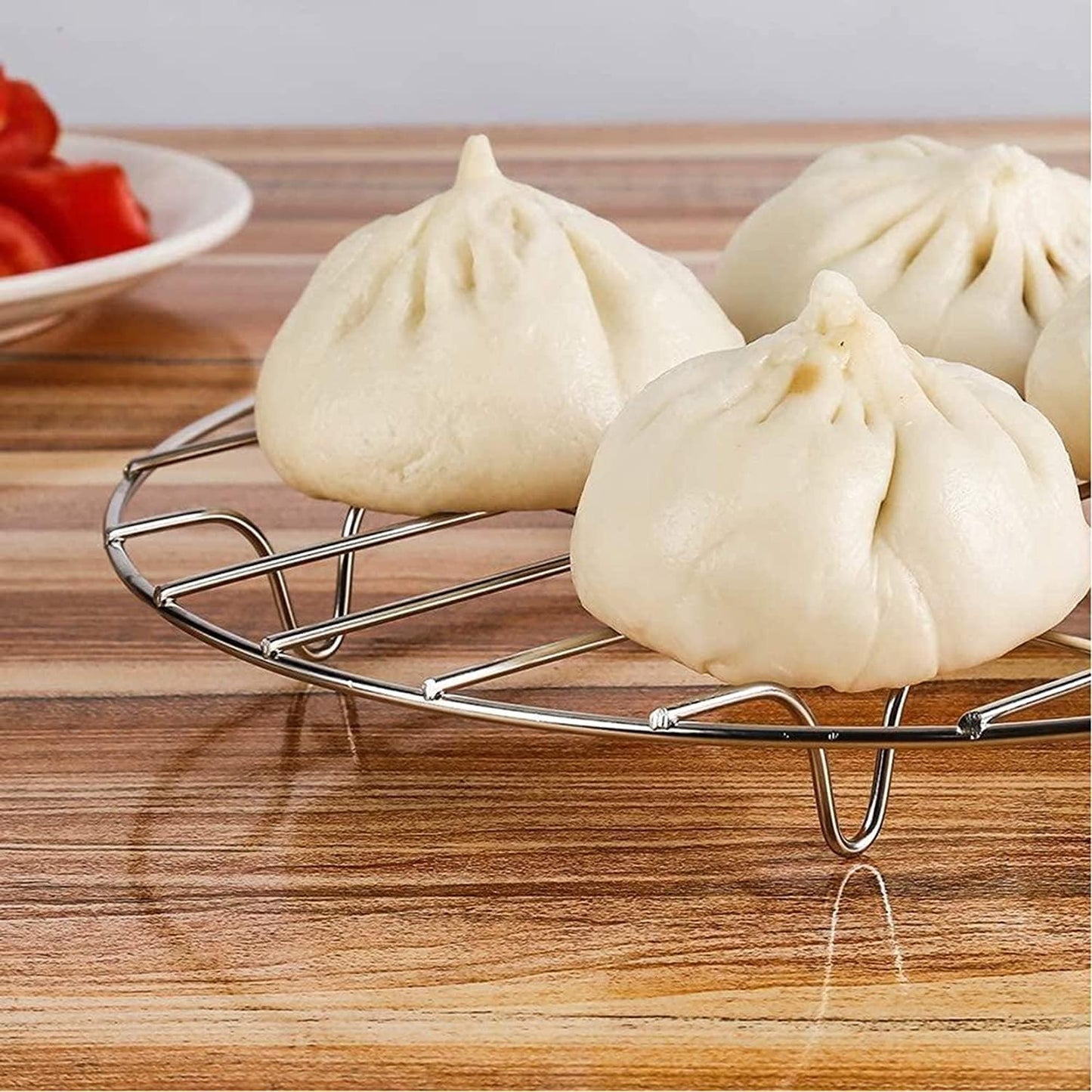 5.9" Round Cooking Rack Versatile Stainless Steel Grid Grill Steamer Rack, Fits Air Fryer Pot Pressure Cooker Canning