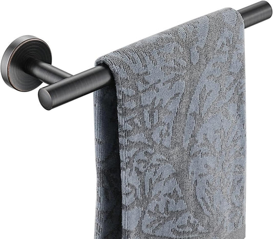 JQK Hand Towel Holder Towel Ring Oil Rubbed Bronze, 10 Inch Thicken 0.8mm 304 Stainless Steel Bathroom Hand Towel Bar, 9 Inch Useable Length Wall Mount Towel Rack Hanger, ORB, THH110L9-ORB