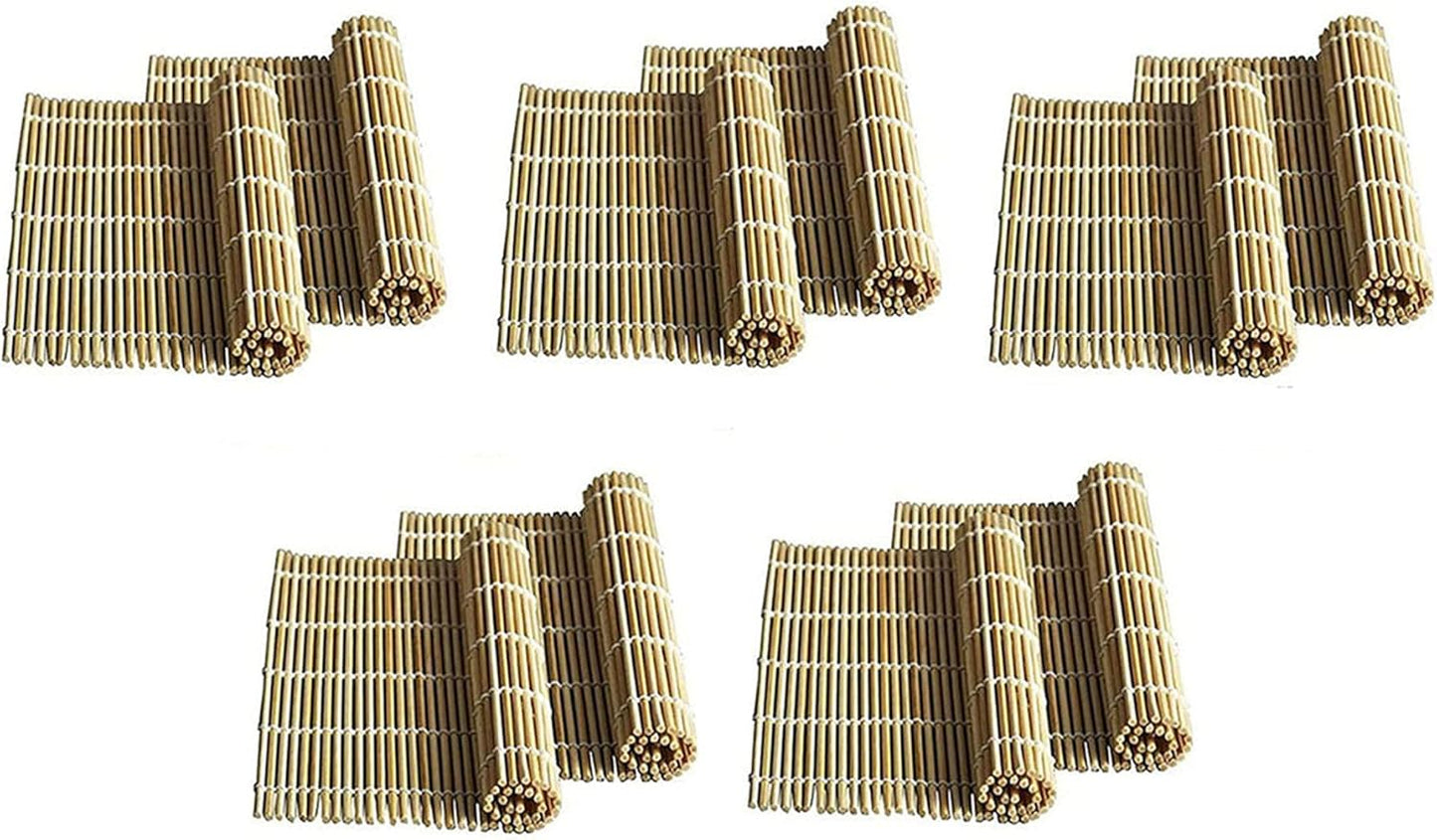 JapanBargain, Pack of 10 Large Bamboo Sushi Mats Sushi Roller Rolling Mats Sushi Maker, 10.5-inch Square