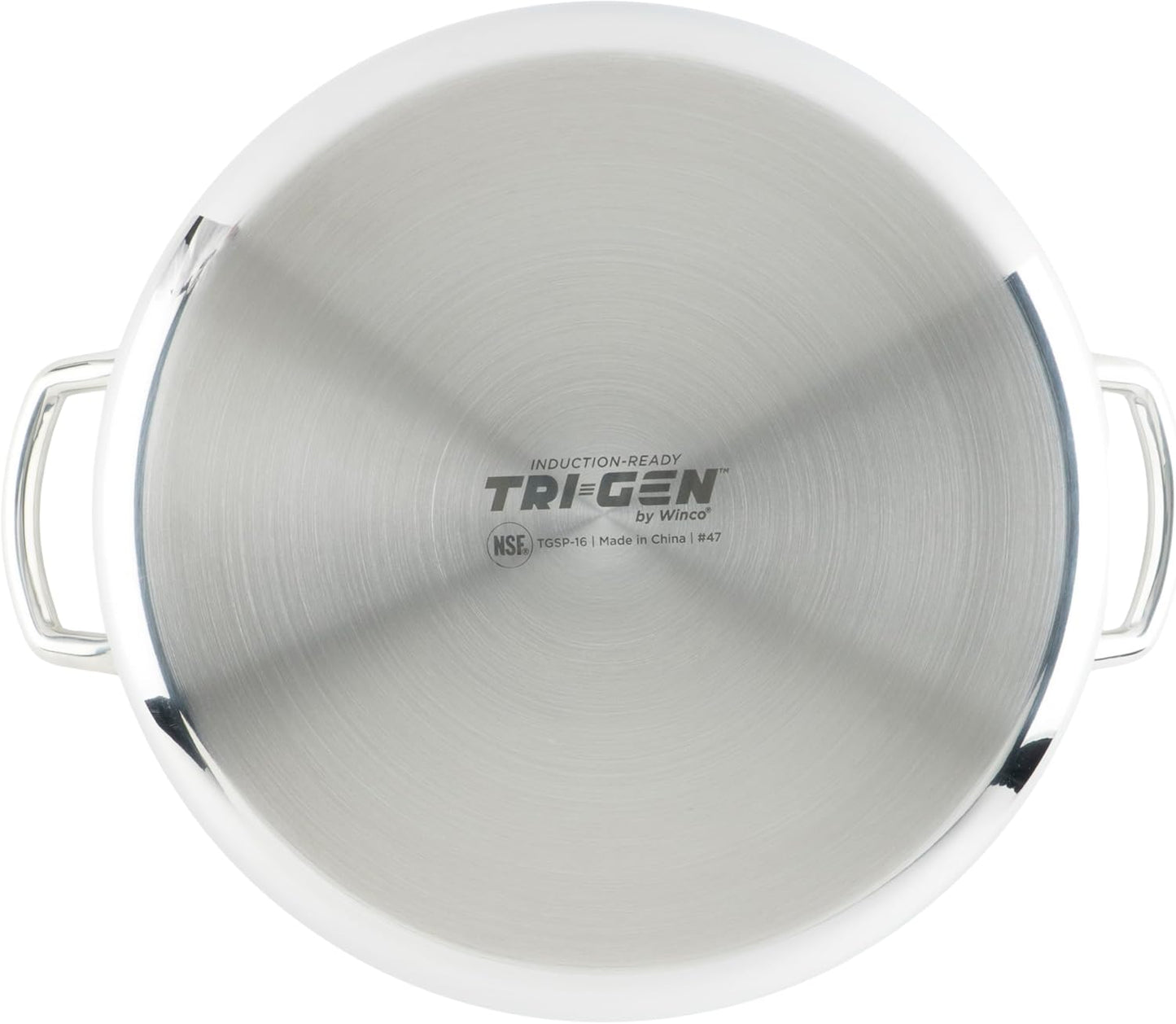 WINCO Tri-Ply Stock Pot, Silver