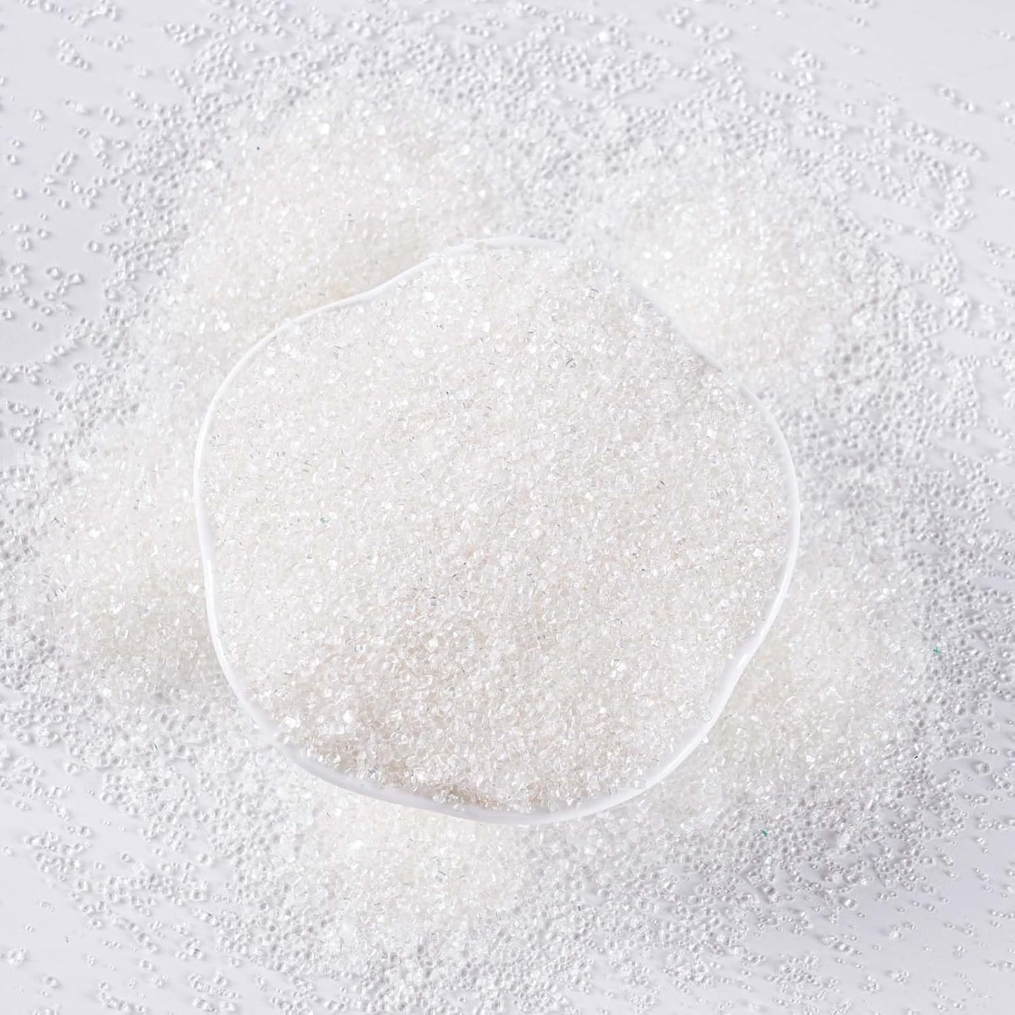 Kasvan White Sanding Sugar Sprinkles - Edible Sugar Crystals, Baking Cake Decorations, Ice Cream Toppings cupcake Decorating, Wedding Party Chirstmas Supplies, 85g/3.2oz (White)