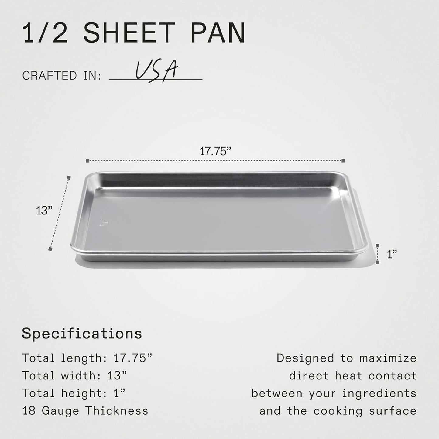 Made In Cookware - Sheet Pan - Commercial Grade Aluminum - Professional Bakeware