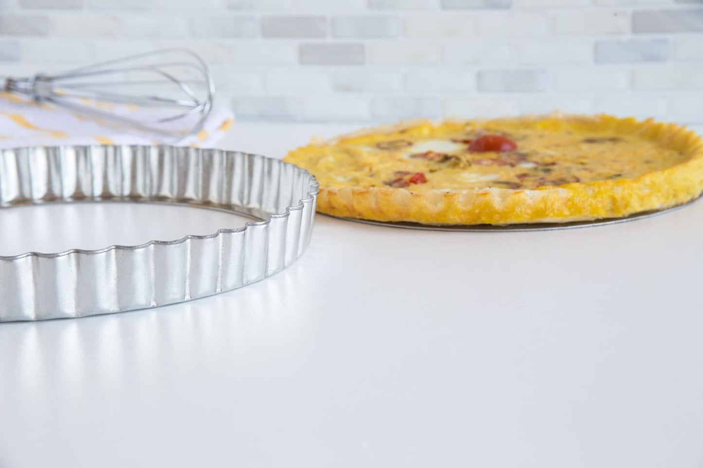 Fox Run Round Tartlet/Quiche Pan with Removable Bottom, Tin-Plated Steel, 8-Inch