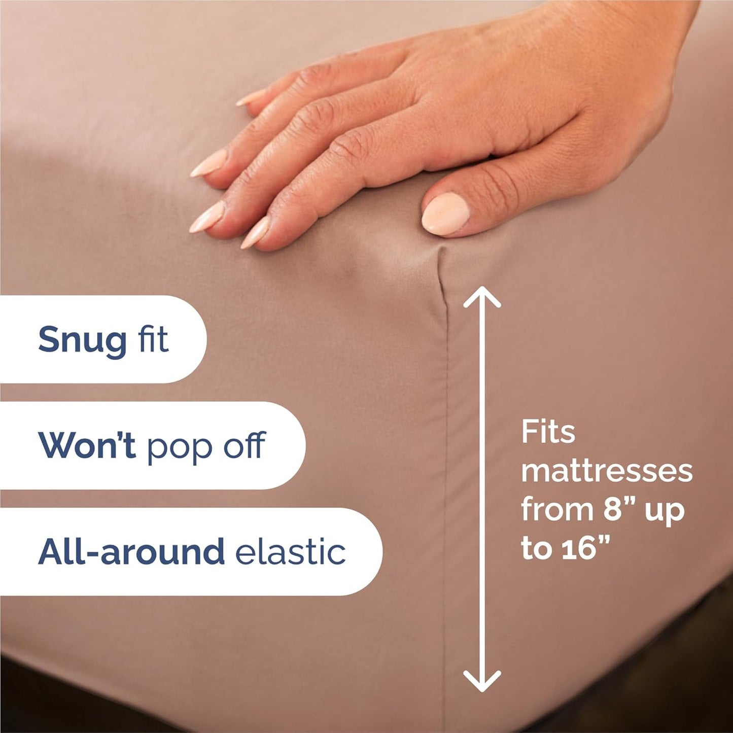 King Size 4 Piece Sheet Set - Comfy Breathable & Cooling Bed Sheets Set - Hotel Luxury Bedding for Women, Men, Kids, Teens, Boys & Girls - Deep Pockets, Ultra-Soft and Wrinkle Free - Oeko-Tex - Mauve