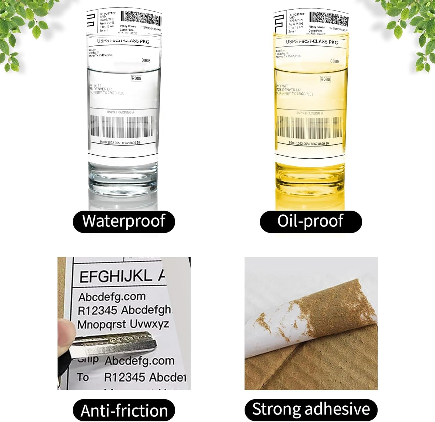 FungLam 6 Rolls 4"x6" Thermal Shipping Labels, 250 Labels/6 Roll, 1" Core, Perforated, Address Mailing Shipping Labels Compatible with JADENS,Rollo, Zebra,iDPRT.