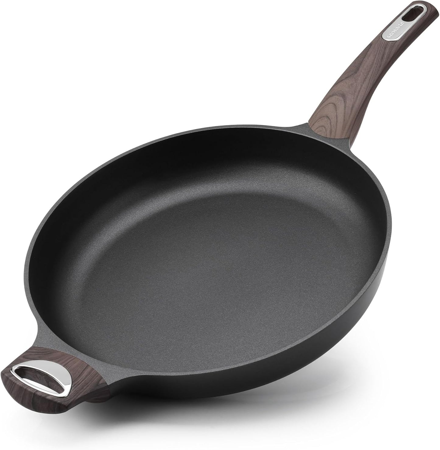 SENSARTE Nonstick Frying Pan Skillet 12.5Inch Large Non Stick Omelette Pans with Ergonomic Handle, Healthy Kitchen Cooking Chef's Pan, Free of Intentionally Added PFOA, Induction Compatible, Black