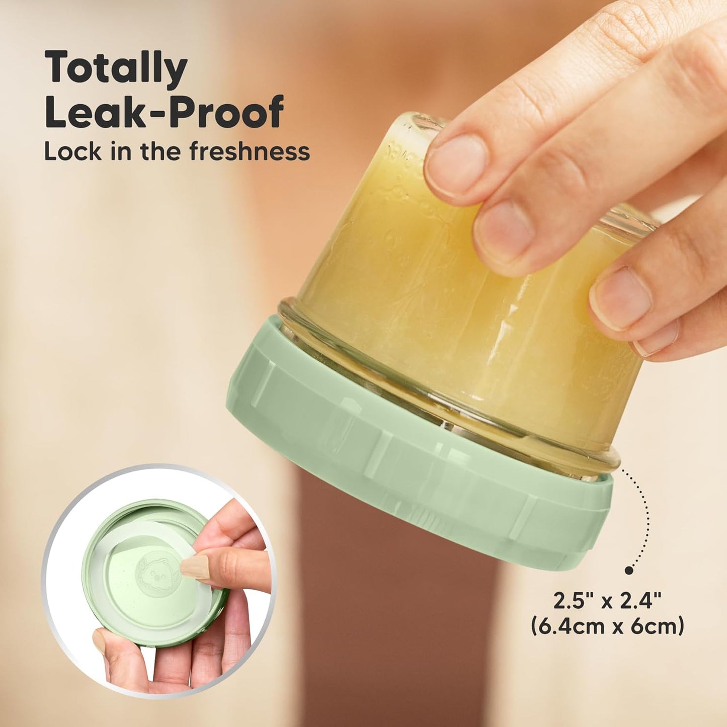 KeaBabies 12pk 4oz Glass Baby Food Containers with Lids - Leak-Proof, Microwavable Small Glass Jars, Baby Purees & Toddler Snack Storage Containers, BPA-Free, Dishwasher & Freezer Safe (Pastels)