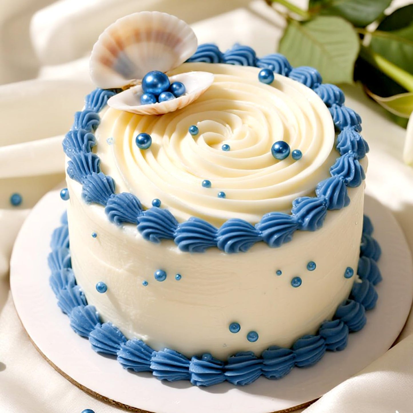 Deep Blue Pearl Sugar Sprinkles, Edible Candy Pearls, 150g/5.29oz, Blue Sprinkles for Cake Decorating, Baking Cake Decorations, Ice Cream Toppers, Cupcakes, Wedding Party Chirstmas Supplies