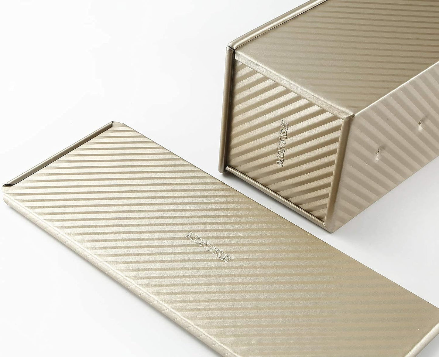 Pullman Loaf Pan w Cover large Toast Mold rectangle loaf pan w lid 2.2lb dough alluminumed steel champange gold non stick baking bread pan