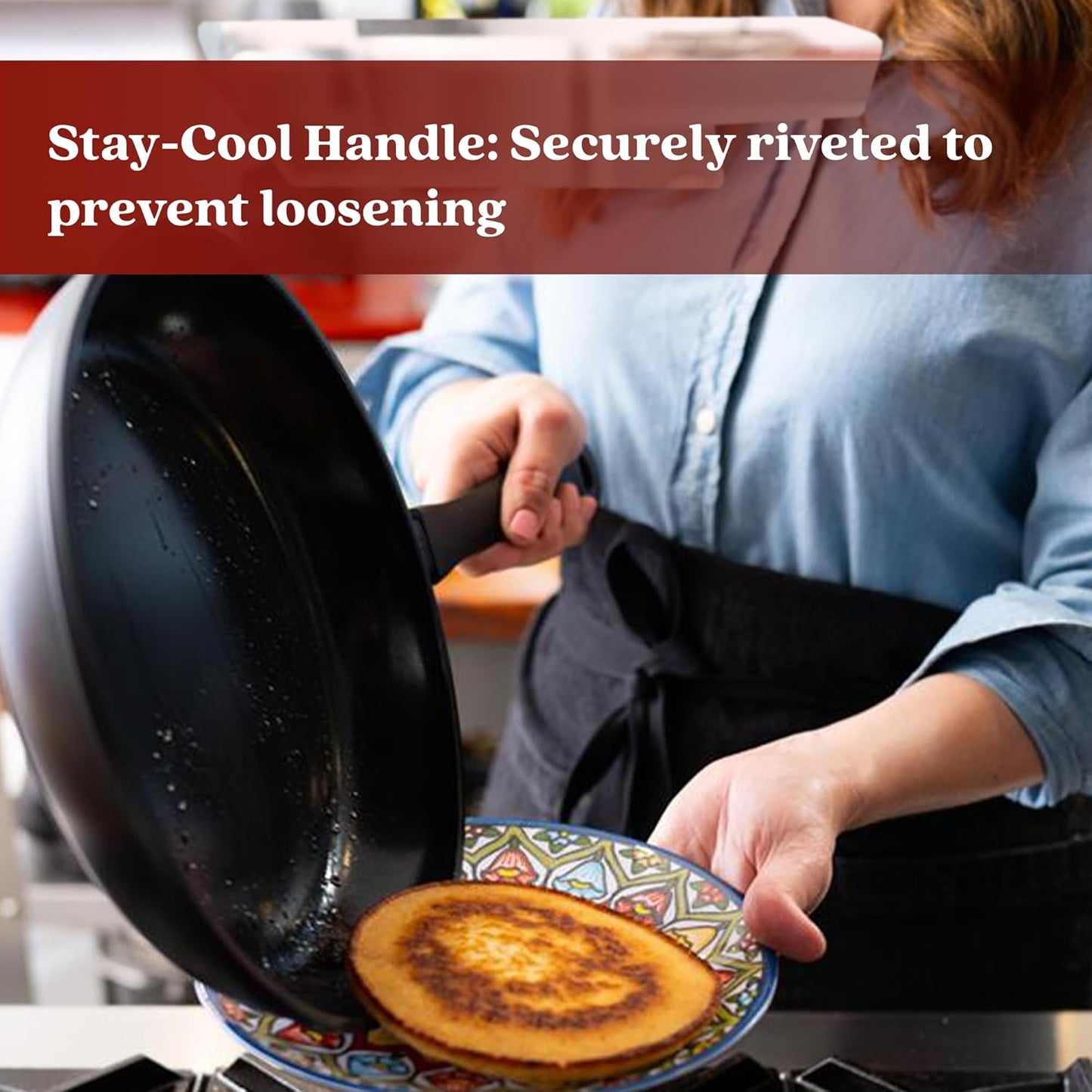 Alva Energy 9.5″ Ceramic Frying Pan – Non-Toxic, PFAS/PTFE-Free Skillet – Induction & Oven Safe, Lightweight with Stay-Cool Handle – Nonstick, Scratch-Resistant, Dishwasher Safe