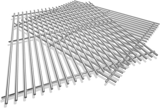 KEESHA 304 Food Grade Stainless Steel Grates Insert for Weber Crafted Genesis II 400 Series Grill Grates for Weber Genesis ll E-410/S-410, LX E-410/LX E-440, E435/S 435, SE-410, LX 440/LX S-440
