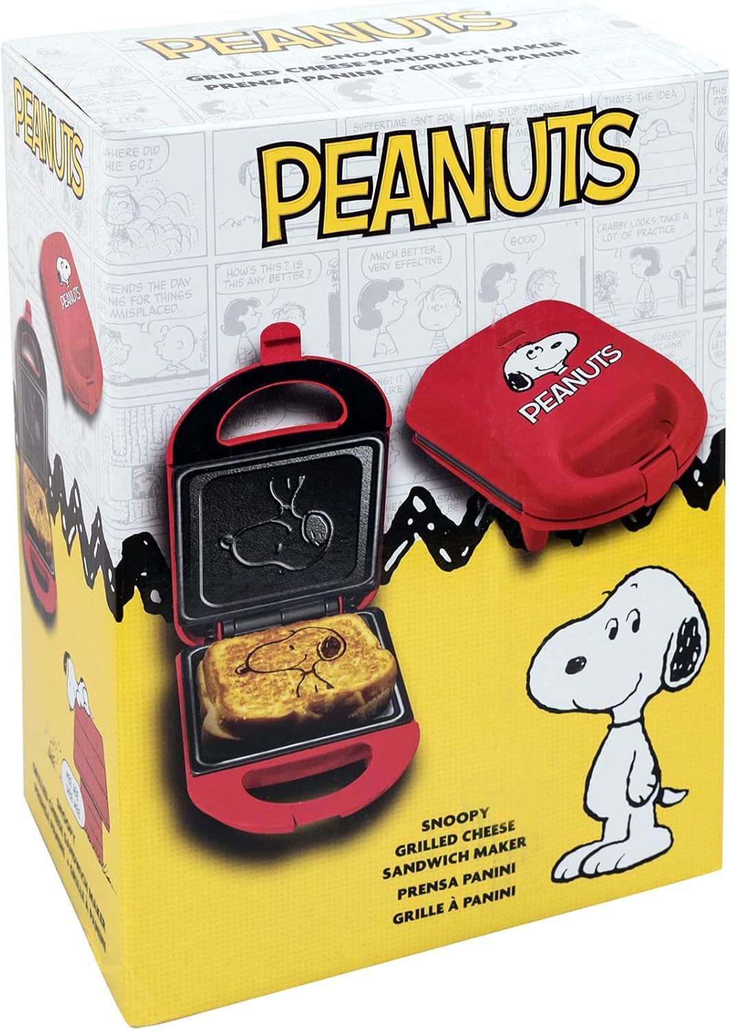 Uncanny Brands Peanuts Snoopy Single Sandwich Maker - Peanuts Kitchen Appliance